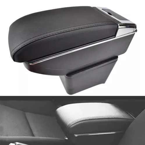 Dual Layer Armrest For Volkswagen Polo Mk4 2002 - 2009 Car Central Storage Box