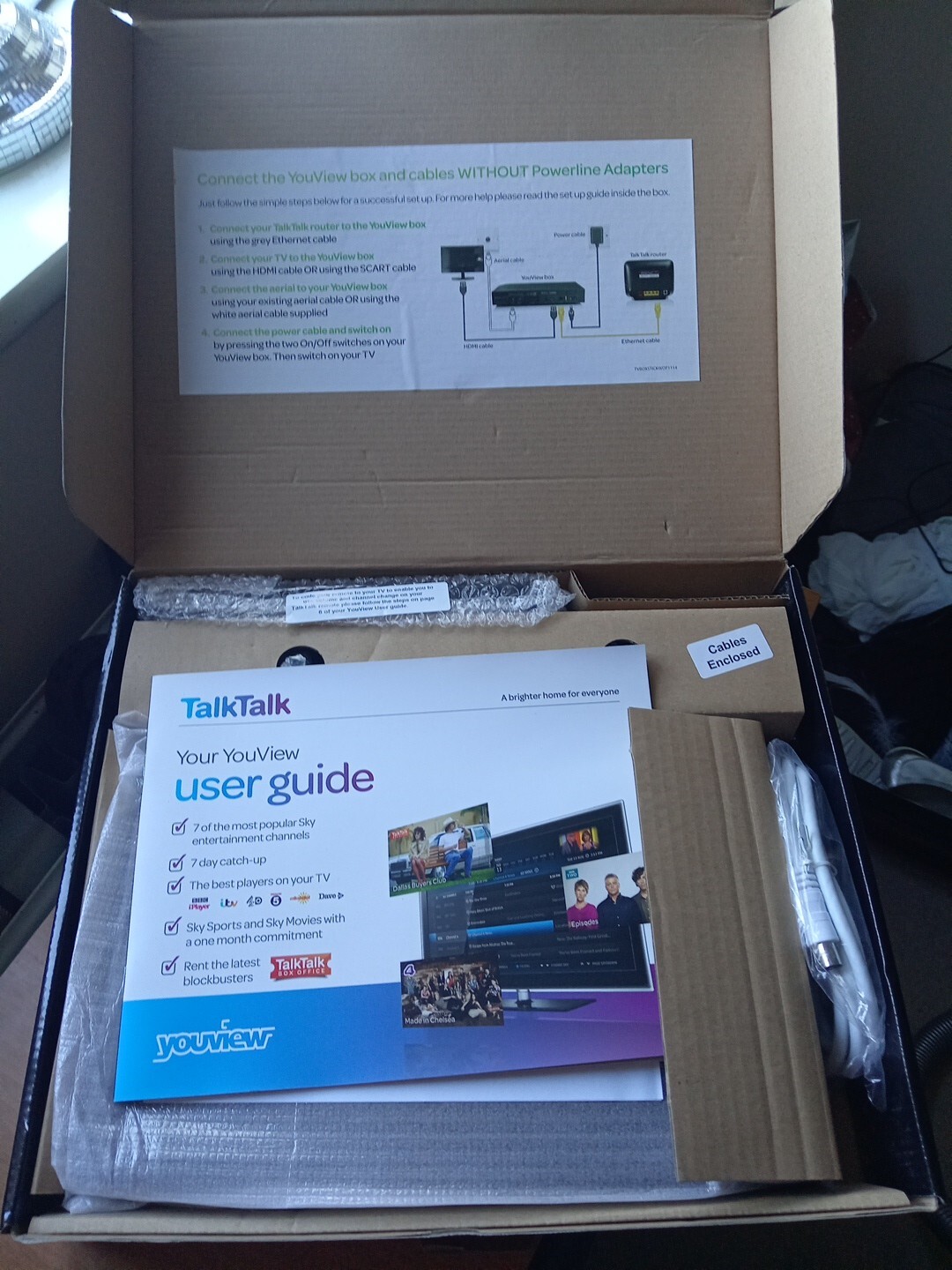 TalkTalk YouView Huawei DN370T Freeview+TV Recorder Box With Remote And