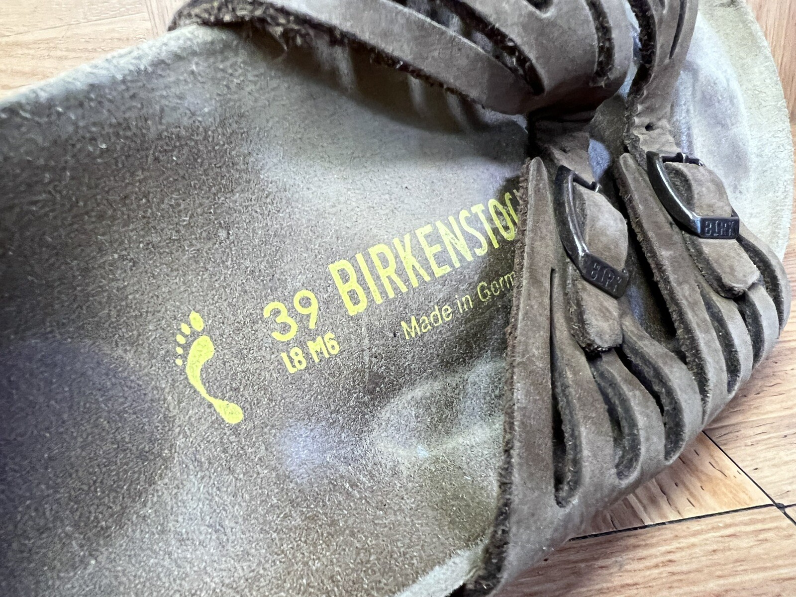 RARE🔥 Birkenstock Granada Brown Leather Sandals Sz 3… - Gem