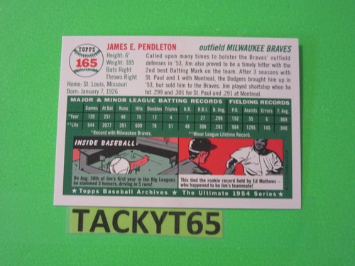 1994 TOPPS 1954 ARCHIVOS REIMPRESO VARIACIÓN DORADA TARJETA(S) ÚNICA(S) QUE ELIJAS - Imagen 176 de 256