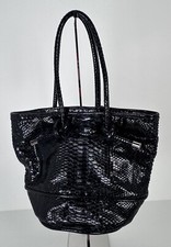   DEVI KROELL Black Python Leather Bucket Sho...