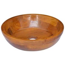 Image of Basin Solid Teak Wood Φ40x10 cm vidaXL