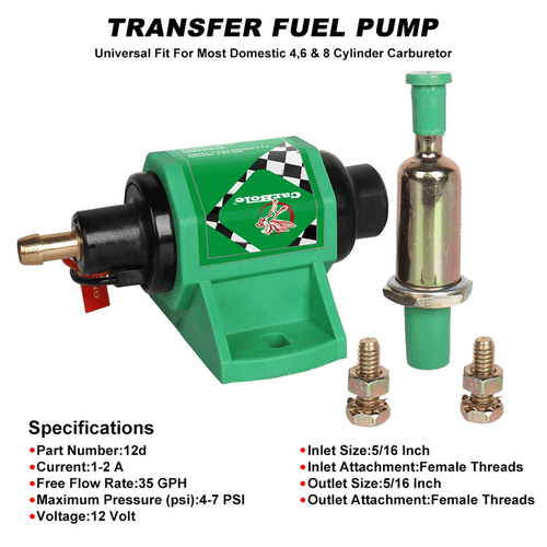 Universal 12V Inline Micro Electric Fuel Pump 4-7 PSI Low Pressure Diesel Petro - Picture 7 of 13