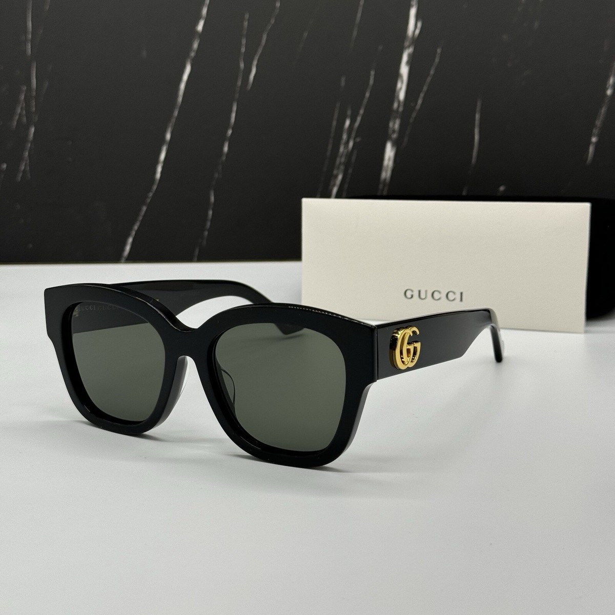 NEW GG1550SK 001 GUCCI BLACK GREY ROUND WOMEN GUCCI