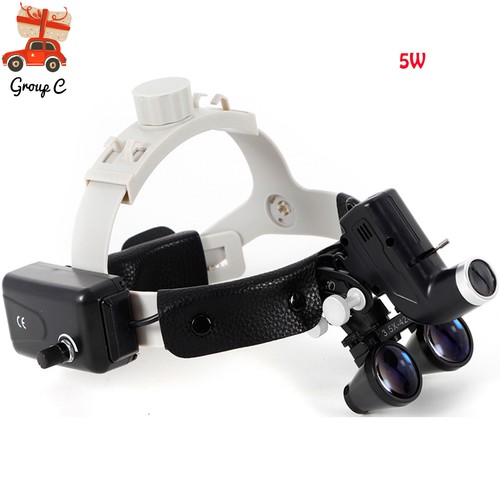 Loupe Chirurgicale Binoculaire 3.5x Sur Bandeau Avec LED - 5W, Distance 420mm - Neuf