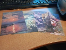 5X SHEETS NOSTALGIC/VINTAGE FOR SCRAPBOOKING/JOURNALS  +/- 13X9 CM (VIN444)