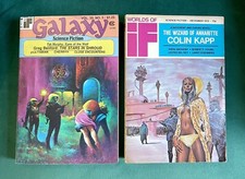 Lot of 2 1972 & 1978 Galaxy Science Fiction, Worlds of If Magazines, Ellison GGA