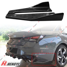 Black Rear Side Splitter Corner Apron Spat For Hyundai Elantra 2021-2023