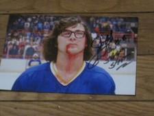 JEFF CARLSON Signed 4x6 Photo HANSON BROTHERS SLAP SHOT MOVIE AUTOGRAPH