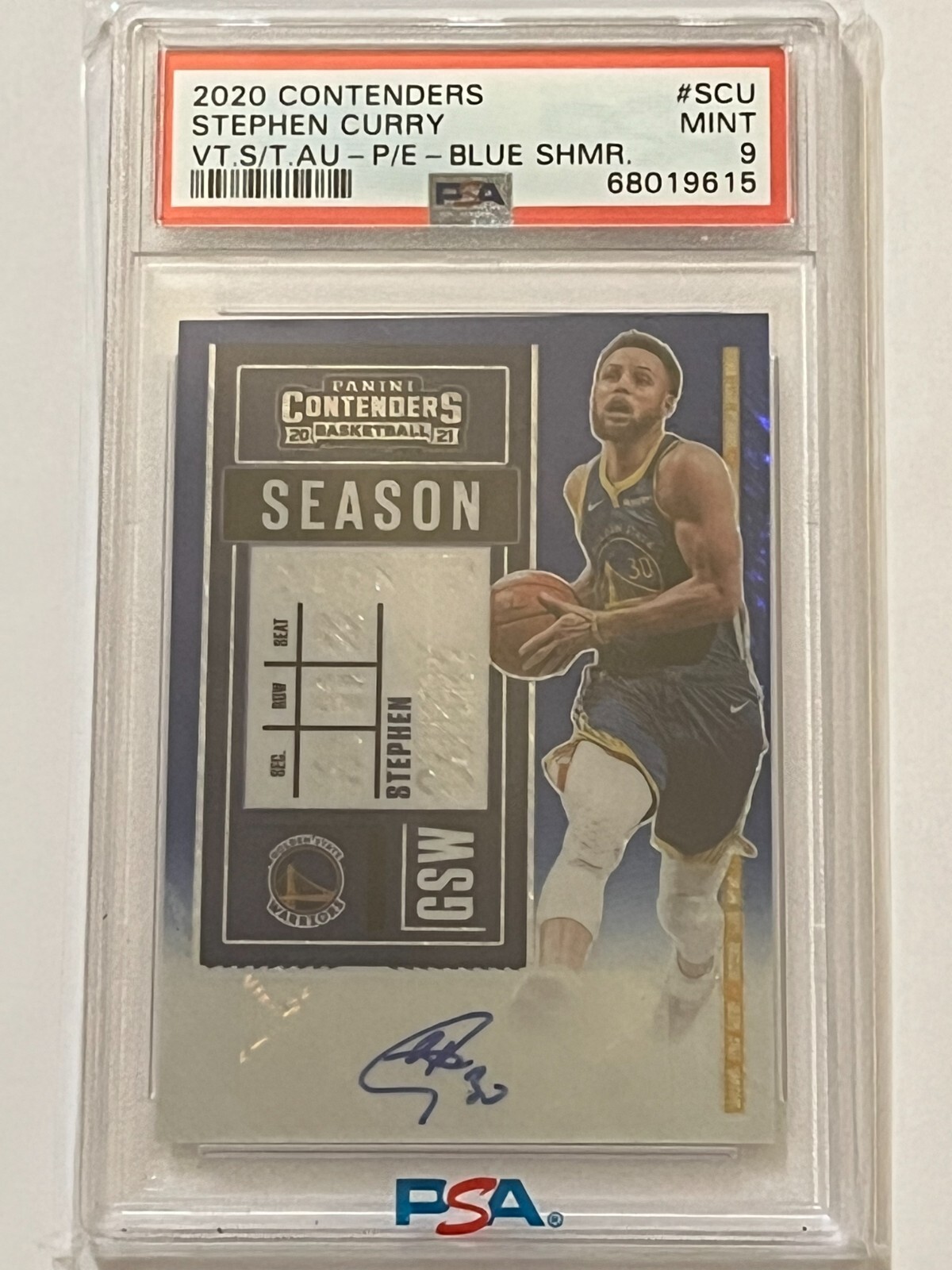 2020 Contenders Var Season Ticket Blue Shimmer Autograph Stephen