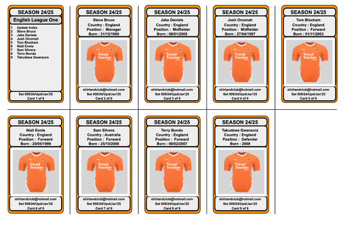 24/25 EFL LEAGUE ONE **UPDATE** SETS - Football Trading Cards - Picture 7 of 51