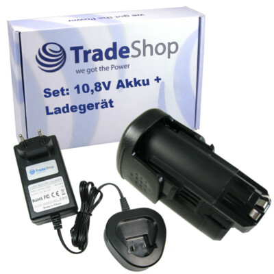 2in1 Set: Li-Ion Akku 10,8V 1500mAh + Ladegerät für Berner BTI 10.8 BACP 10.8
