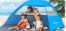 Gorich Beach Tent Sun Shelter for 3/4-5/6-7/8-10 Person with UPF 50  UV Prote...