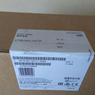 6AV6647-0AC11-3AX0 For Siemens SIMATIC HMI KTP600 Basic Color DP 6'' TFT display