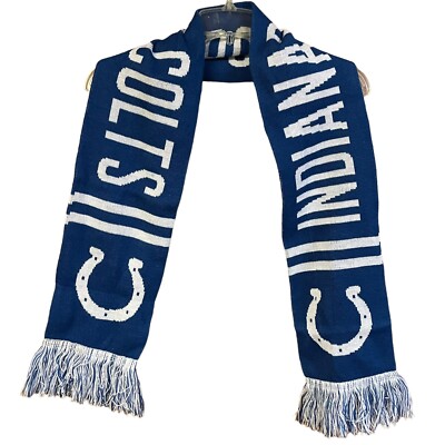 Indianapolis Colts NFL Acrylic Winter Scarf Unisex One Size Blue