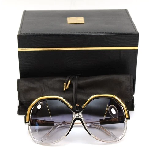 Lunettes De Soleil Matthew Williamson By Linda Farrow MW158 - Monture Jaune, UV400, Neuves
