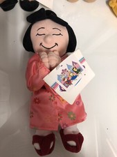 Disney Store China It's A Small World Girl Bean Bag Plush 8" Doll
