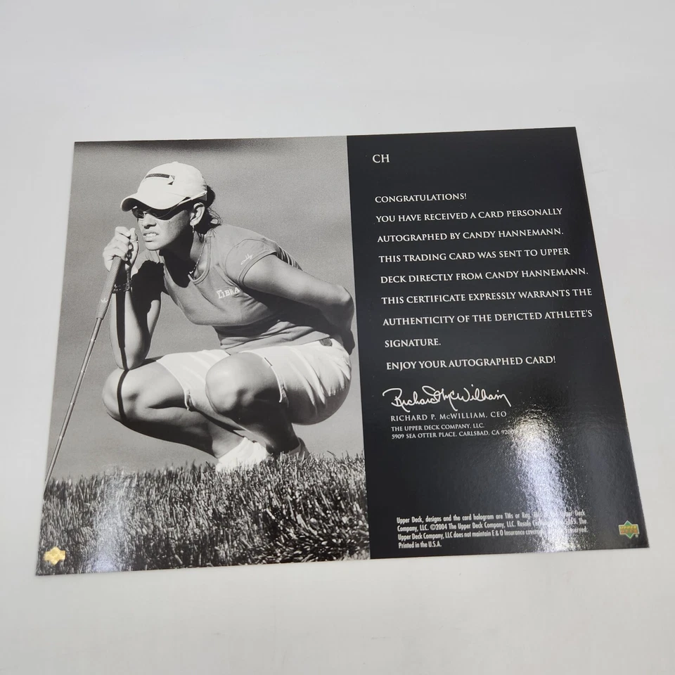 2004 SP Golf Signature Shots Candy Hannemann Auto Autograph 8x10 Pre-owned - Image 3 of 3