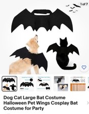 Dog Cat Medium Bat Costume Halloween Pet Wings Cosplay Bat Costume for Party