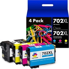 TOKYOINK 702XL Ink Cartridges Combo Pack Replacement for Epson 702 702XL T702...