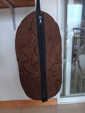 Bridle Bag, Excel. Cond., 28" x 15", Brn Quilted Exterior, Blk Quilted Interior