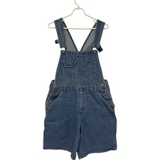 New Order Denim Jumpsuit Blue Womens 32 Adjustable Strap Bib Overall Casual