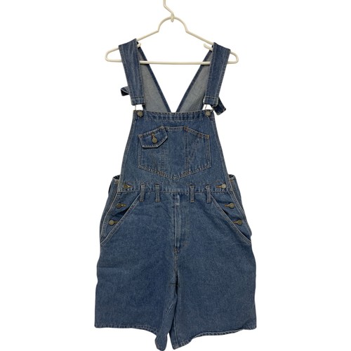 New Order Denim Jumpsuit Blue Womens 32 Adjustable Strap Bib Overall Casual - 第 1/14 張圖片