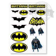 Batman Cartoon Superheroe Kids A4 High Quality Printed Vinyl Decal Sticker Kit