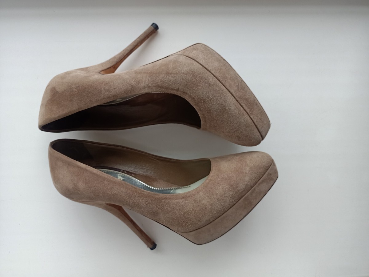 GUCCI Taupe Suede women shoes heels pumps UK 2.5| EU 35.5 |Us 5 | eBay