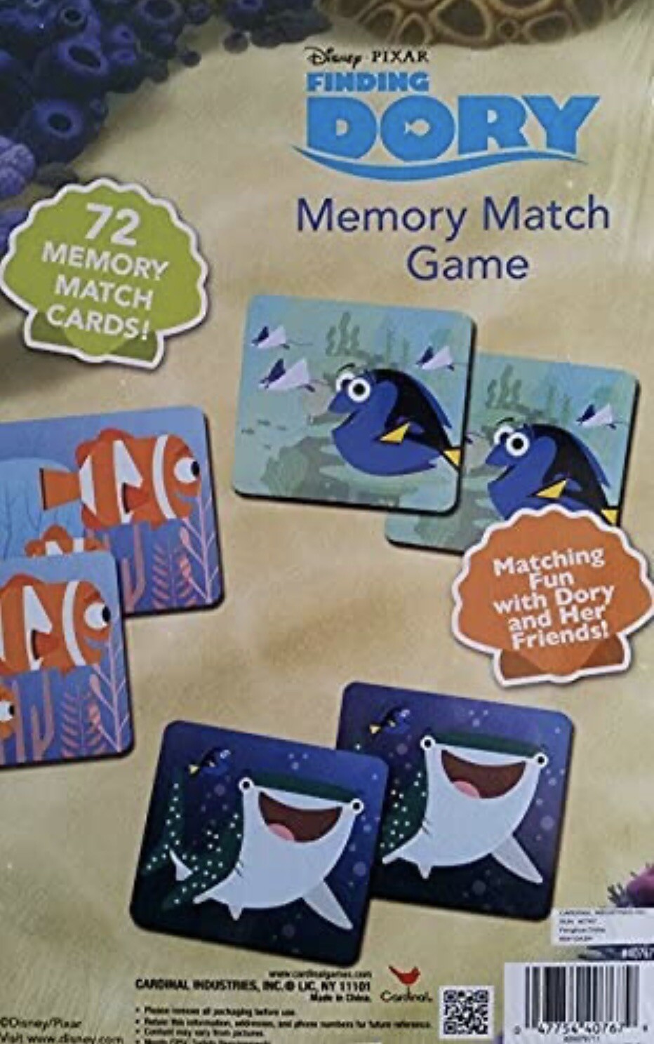 DISNEY PIXAR FINDING DORY MEMORY MATCH GAME NEW | eBay