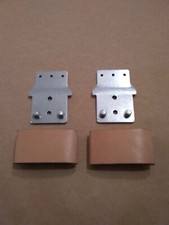 2 1/2" Leather Covered Aluminum Blevins/Stirrup Buckles Horizontal Posts 1 Pr 