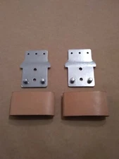 2 1/2" Leather Covered Aluminum Blevins/Stirrup Buckles Horizontal Posts (1 Pr)