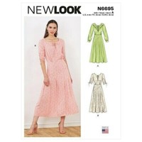 New Look 6695 Misses Kleider NäHen Muster GrößEn 4 - 16 Sommer 2 Stile