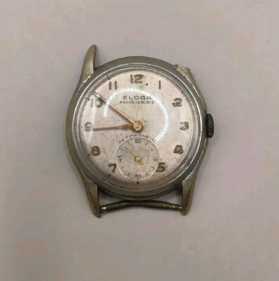 Seltene Vintage Eloga Ancre 15 Rubis mechanische Uhr - Ersatzteile und Reparaturen 