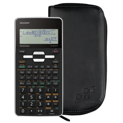 Sharp EL-W531 TH WH weiß und CalcCase Schutztasche schwarz Aktion
