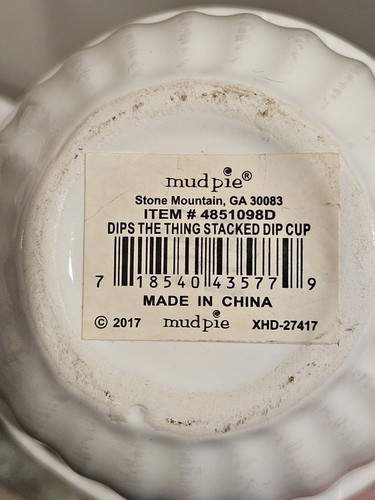 Mud Pie Dip's the Thing Stacked Dip Cups Ceramic - Picture 5 of 8