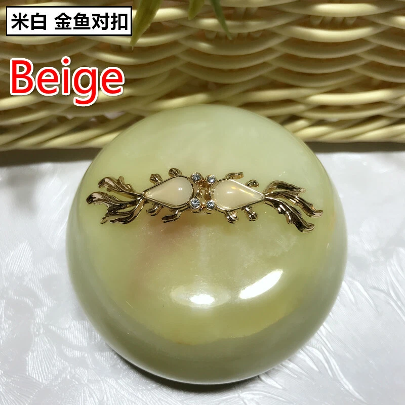 1 Pair Small Clasp Buckle Goldfish Shape Metal Button Closure Sewing Chic Gifts - Image 4 of 4