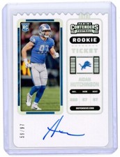 2022 Panini Contenders Football Ticket Stub Rookie Auto 102 Aidan Hutchinson /97