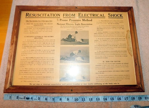 National ELECTRIC LIGHT Association Reanimation Elektroschock Poster HLW - Bild 3 von 17