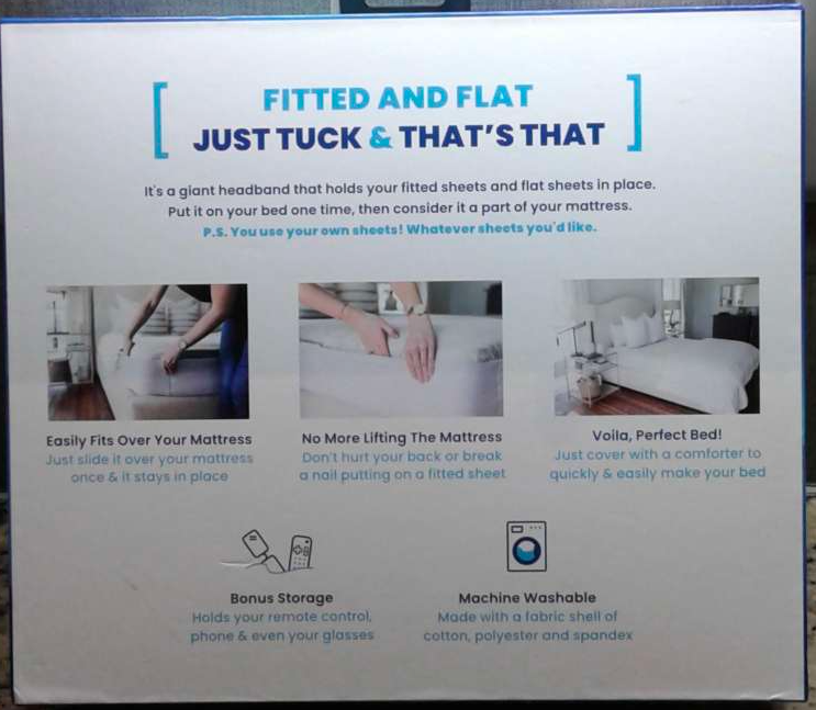 Better Bedder Bed Headband Bed Making Made Easy Cotton Polyester