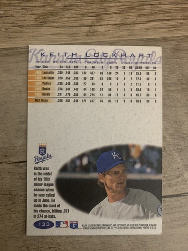 1996 Fleer Kansas City Royals Keith Lockhart 133 - 第 2/2 張圖片