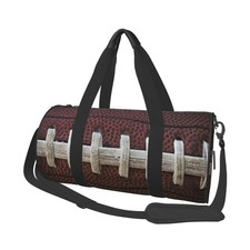 American Football Laces Sport Themed Fun Traditional Foldable Duffle Bag For ...