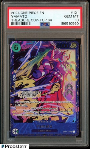 2024 ONE PIECE EN YAMATO TREASURE CUP - TOP 64 #121 PSA 10 GEM MINT