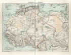 1905 SAHARA and SUDAN MOROCCO ALGERIA TUNISIA TRIPOLIS LIBYA Antique Map Herder