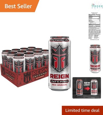 Thermogenic Fuel Drink 16 Fl Oz Pack of 12 Red Dragon Performance Boost