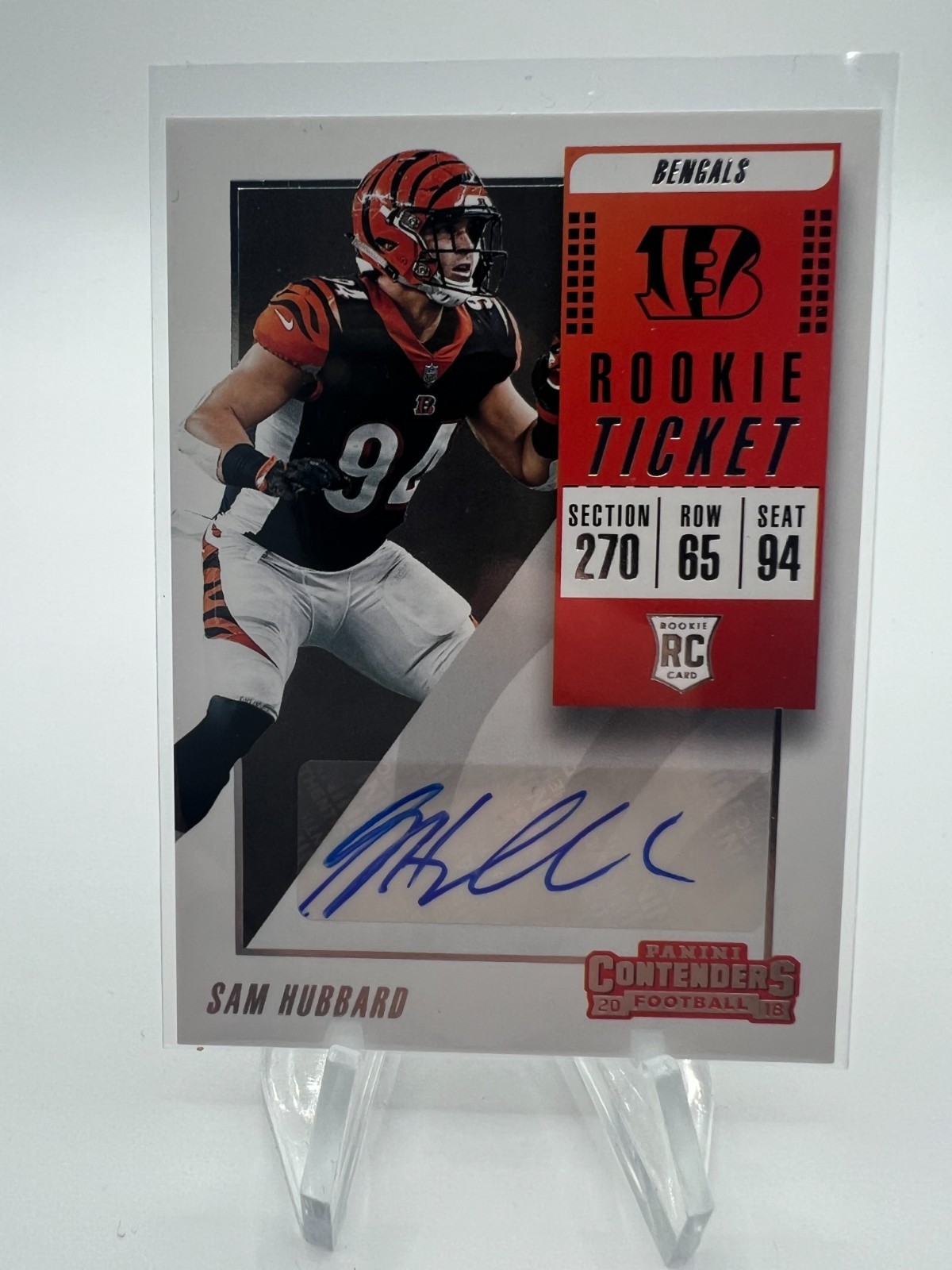 2018 Contenders Sam Hubbard Rookie Ticket Auto RC #170 L@@K!!
