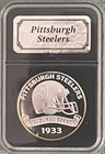 PITTSBURGH STEELERS NFL 100TH ANV. INAUGURAL SEASON 1933 1oz .999 SILVER COIN