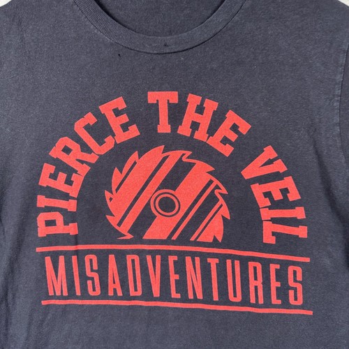Pierce The Veil Misadventures 2016 Rare Pop Punk Rock Black Red T Shirt S - Picture 3 of 4