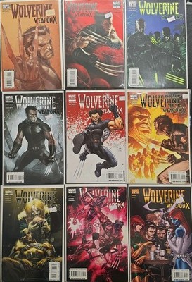 Wolverine Weopon X#1-5 + Variant of #5, 7, 9-10 Lot of 9 Marvel Comics 2009
