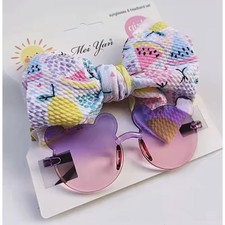 Baby Sunglasses and Bow Set Headband Bow Toddler New
